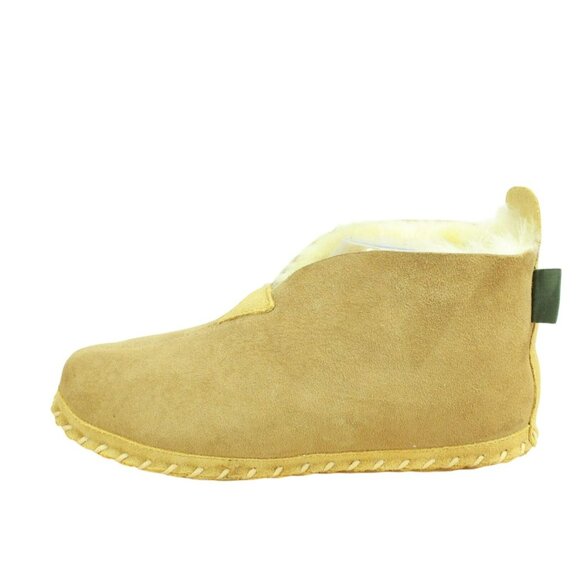 LL Bean Shoes - LL Bean Brown Suede Wicked Good Shearling Lined Slipper Ankle Boots Size 9 M